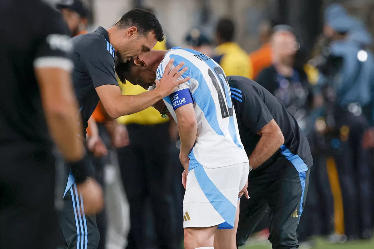 Argentina vs Peru lesion messi
