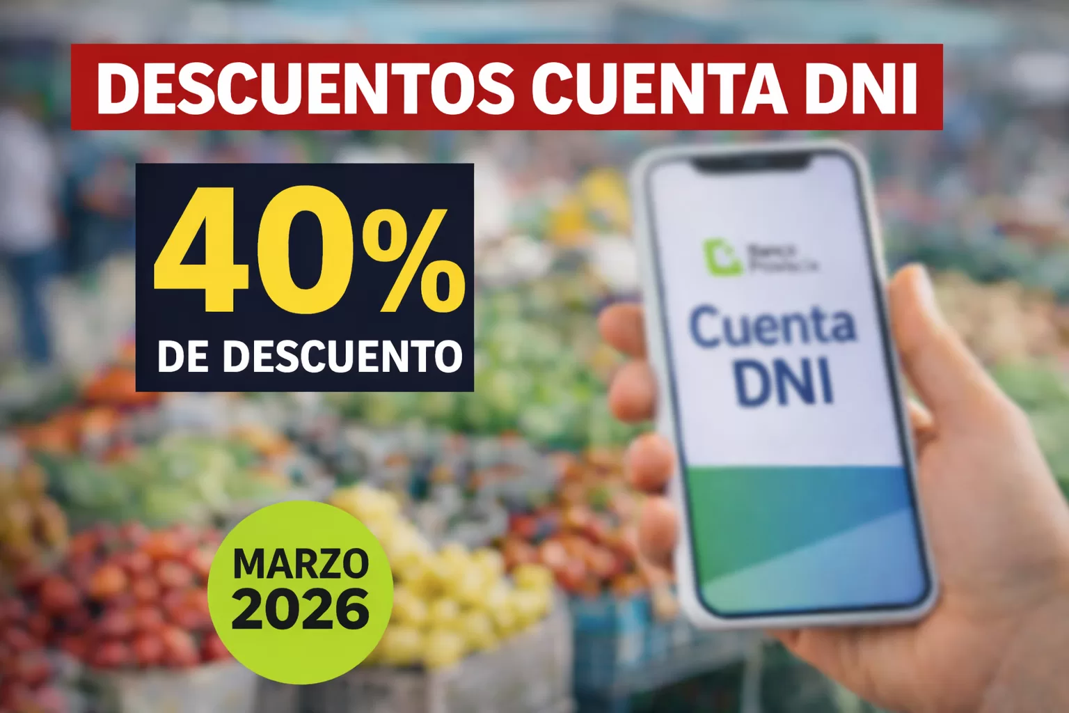 descuentos cuenta dni