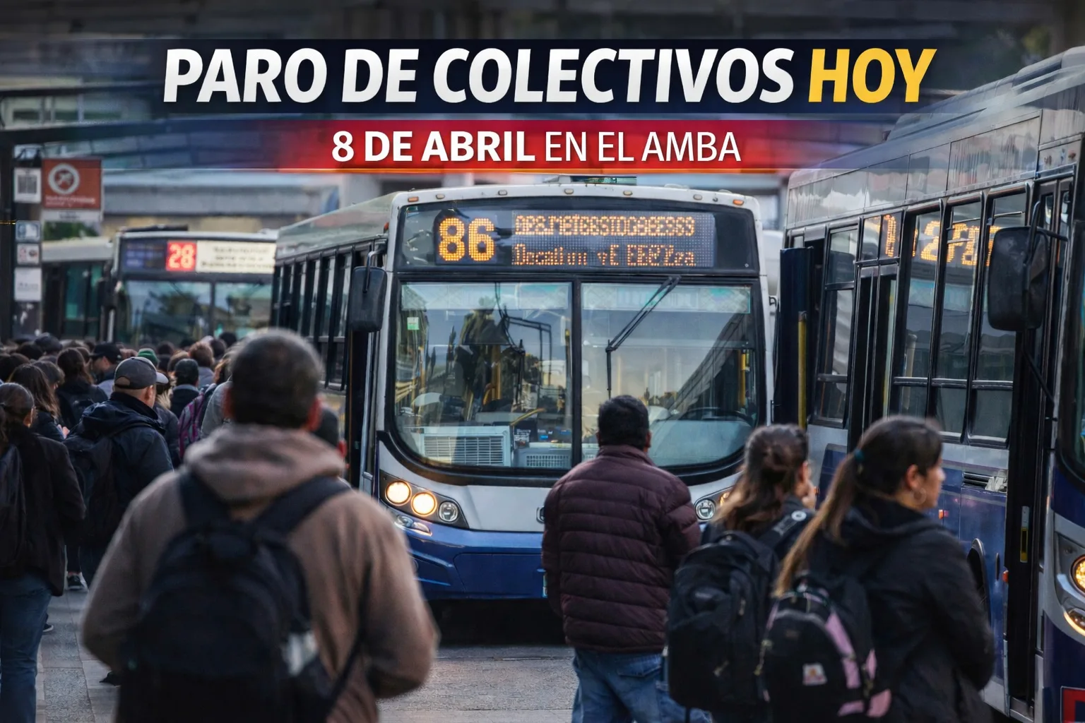 Paro de colectivos en el AMBA